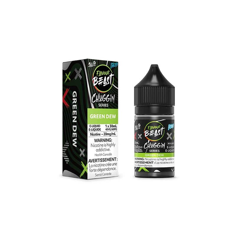 Shop Chuggin Green Dew Iced Salt by Flavour Beast E - Liquid - at Vapeshop Mania