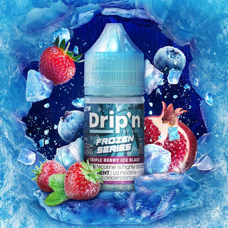 Shop Drip'n by Envi Frozen Salt Juice - Triple Berry Ice Blast - at Vapeshop Mania