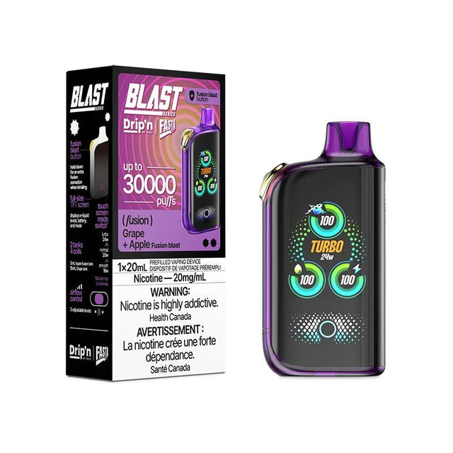 Shop Drip'n by Envi x Fasta Blast 30K Disposable - Grape + Apple (Fusion) - at Vapeshop Mania