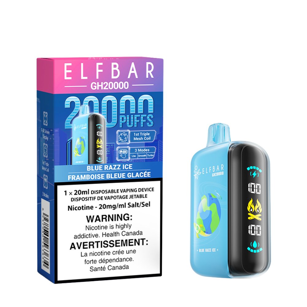 Shop ELF Bar GH20000 Disposable - Blue Razz Ice - at Vapeshop Mania