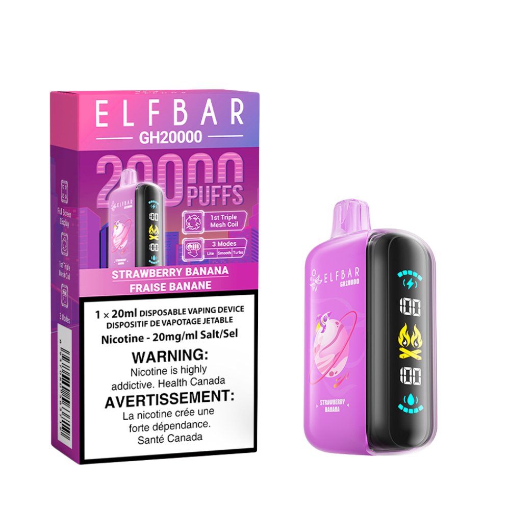 Shop ELF Bar GH20000 Disposable - Strawberry Banana - at Vapeshop Mania