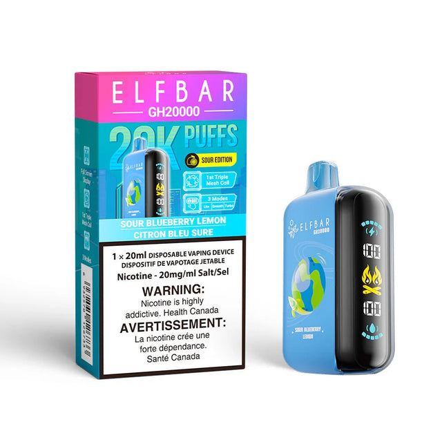 Shop ELF Bar GH20K Disposable - Sour Blueberry Lemon - at Vapeshop Mania