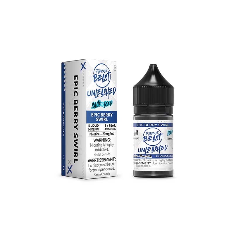 Shop Epic Berry Swirl Iced Unleashed Salt by Flavour Beast E-Liquid - at Vapeshop Mania