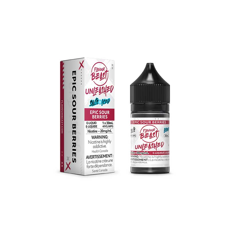 Shop Epic Sour Berries Iced Unleashed Salt by Flavour Beast E-Liquid - at Vapeshop Mania