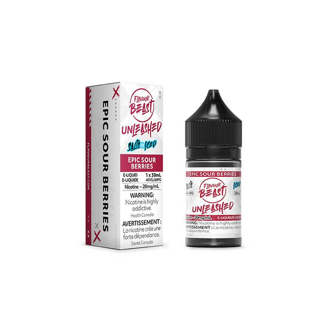 Shop Epic Sour Berries Iced Unleashed Salt by Flavour Beast E-Liquid - at Vapeshop Mania