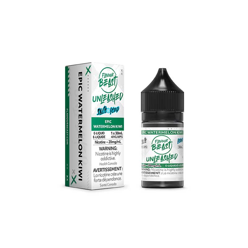 Shop Epic Watermelon Kiwi Iced Unleashed Salt by Flavour Beast E-Liquid - at Vapeshop Mania