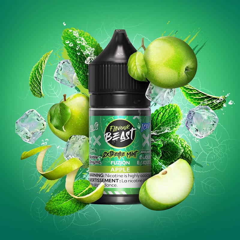 Shop Extreme Mint Fuzion Apple (Iced) by Flavour Beast Salt - at Vapeshop Mania