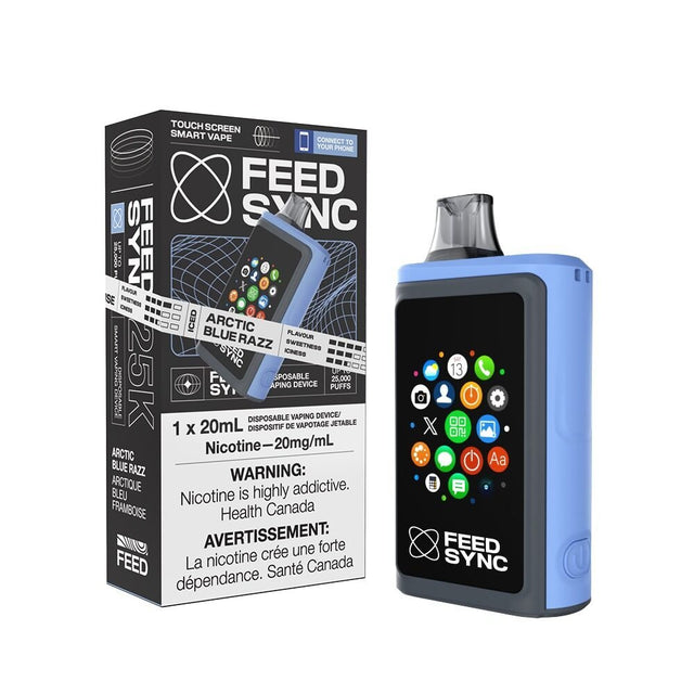 Shop FEED SYNC 25k Puffs Disposable Vape – Arctic Blue Razz - at Vapeshop Mania