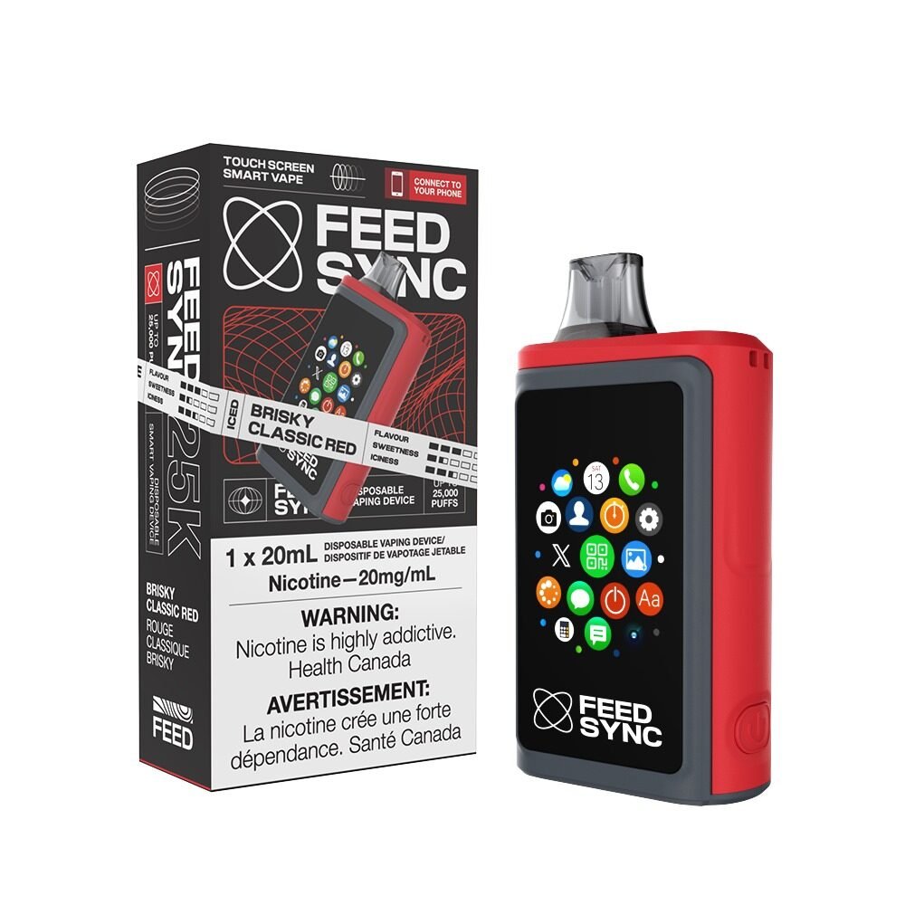 Shop FEED SYNC 25k Puffs Disposable Vape – Brisky Classic Red - at Vapeshop Mania