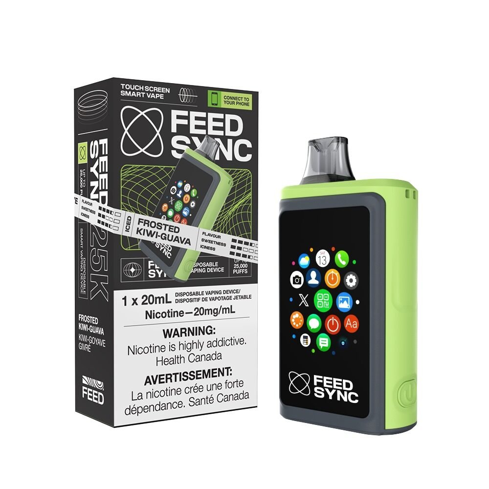 Shop FEED SYNC 25k Puffs Disposable Vape – Frosted Kiwi - Guava - at Vapeshop Mania