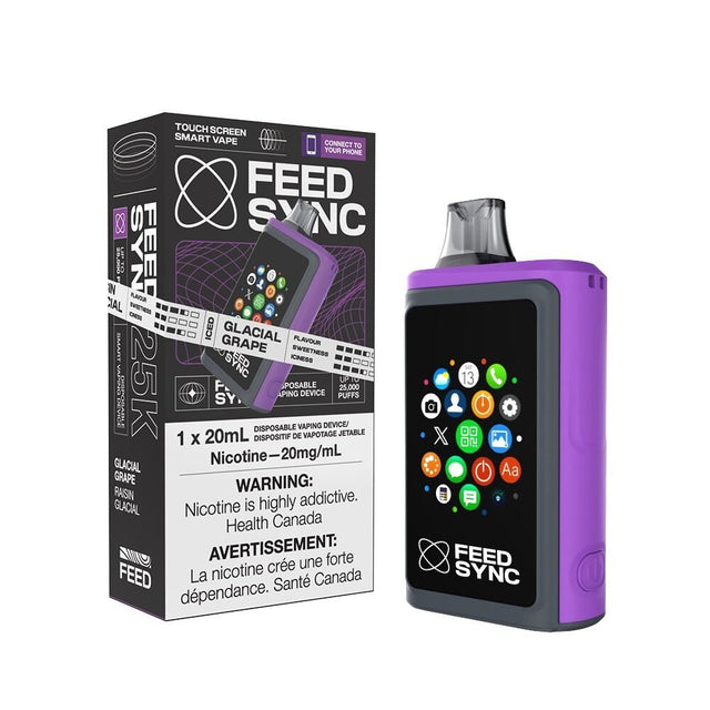 Shop FEED SYNC 25k Puffs Disposable Vape – Glacial Grape - at Vapeshop Mania