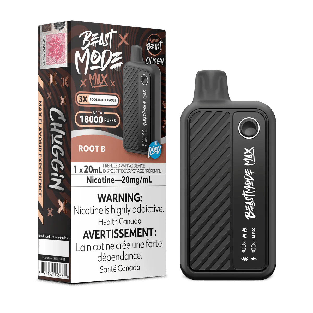 Shop Flavour Beast Beast Mode Max 18K Disposable - Chuggin' Root B - at Vapeshop Mania