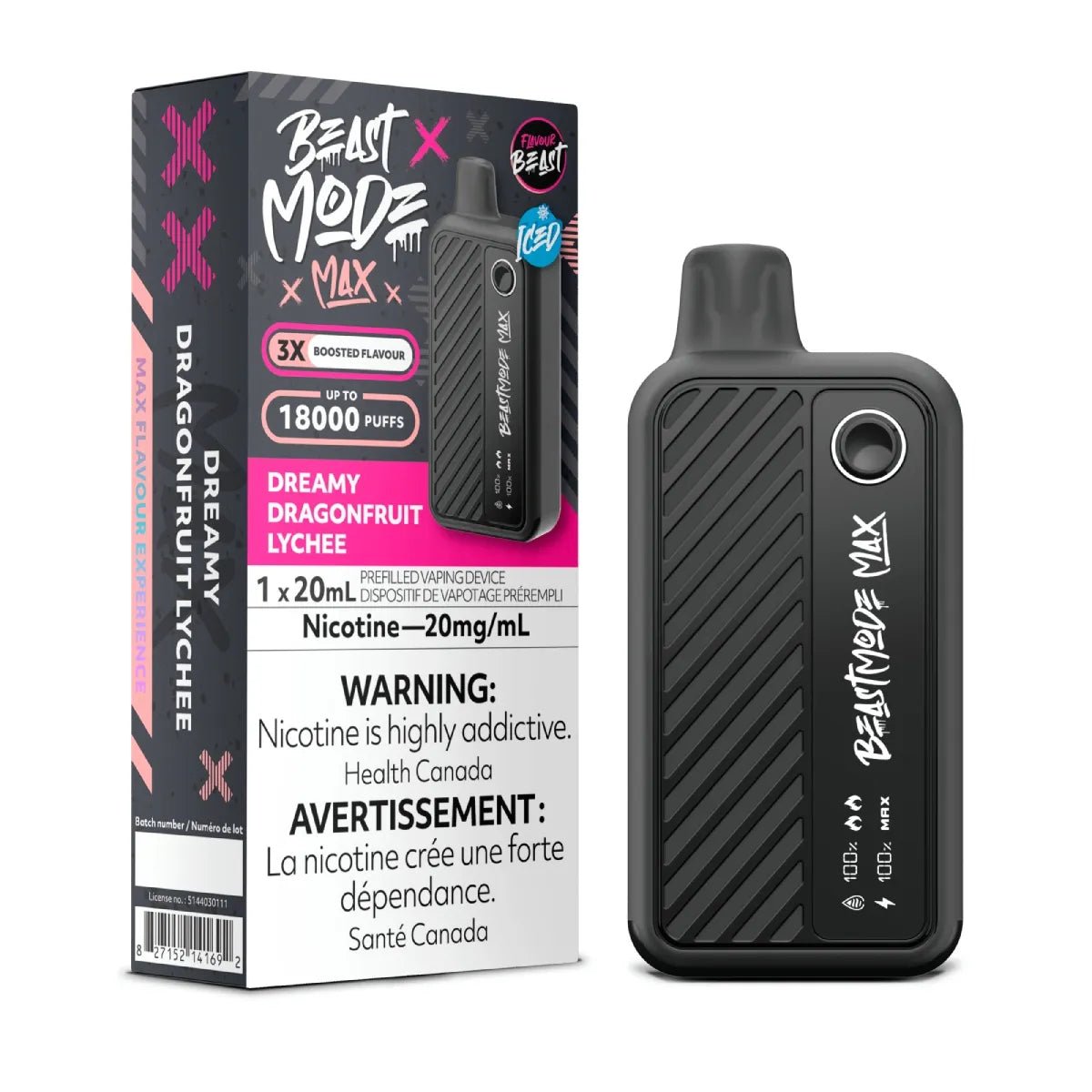 Shop Flavour Beast Beast Mode Max 18K Disposable - Dreamy Dragonfruit Lychee - at Vapeshop Mania