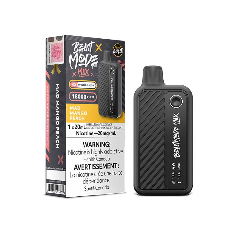 Shop Flavour Beast Beast Mode Max 18K Disposable - Mad Mango Peach - at Vapeshop Mania