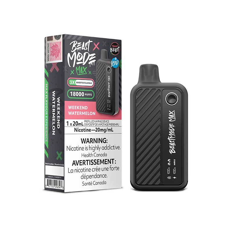 Shop Flavour Beast Beast Mode Max 18K Disposable - Weekend Watermelon Iced - at Vapeshop Mania