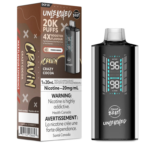 Shop Flavour Beast Unleashed DCP 20K Disposable - Crazy Cocoa - at Vapeshop Mania