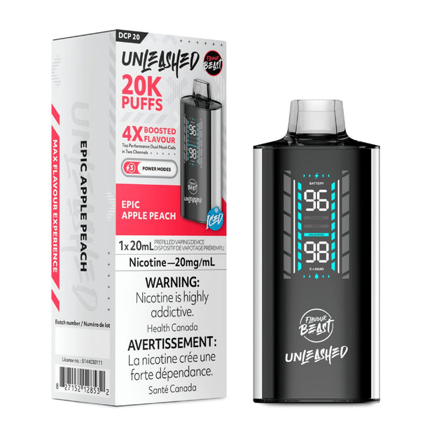 Shop Flavour Beast Unleashed DCP 20K Disposable - Epic Apple Peach (ON) - at Vapeshop Mania