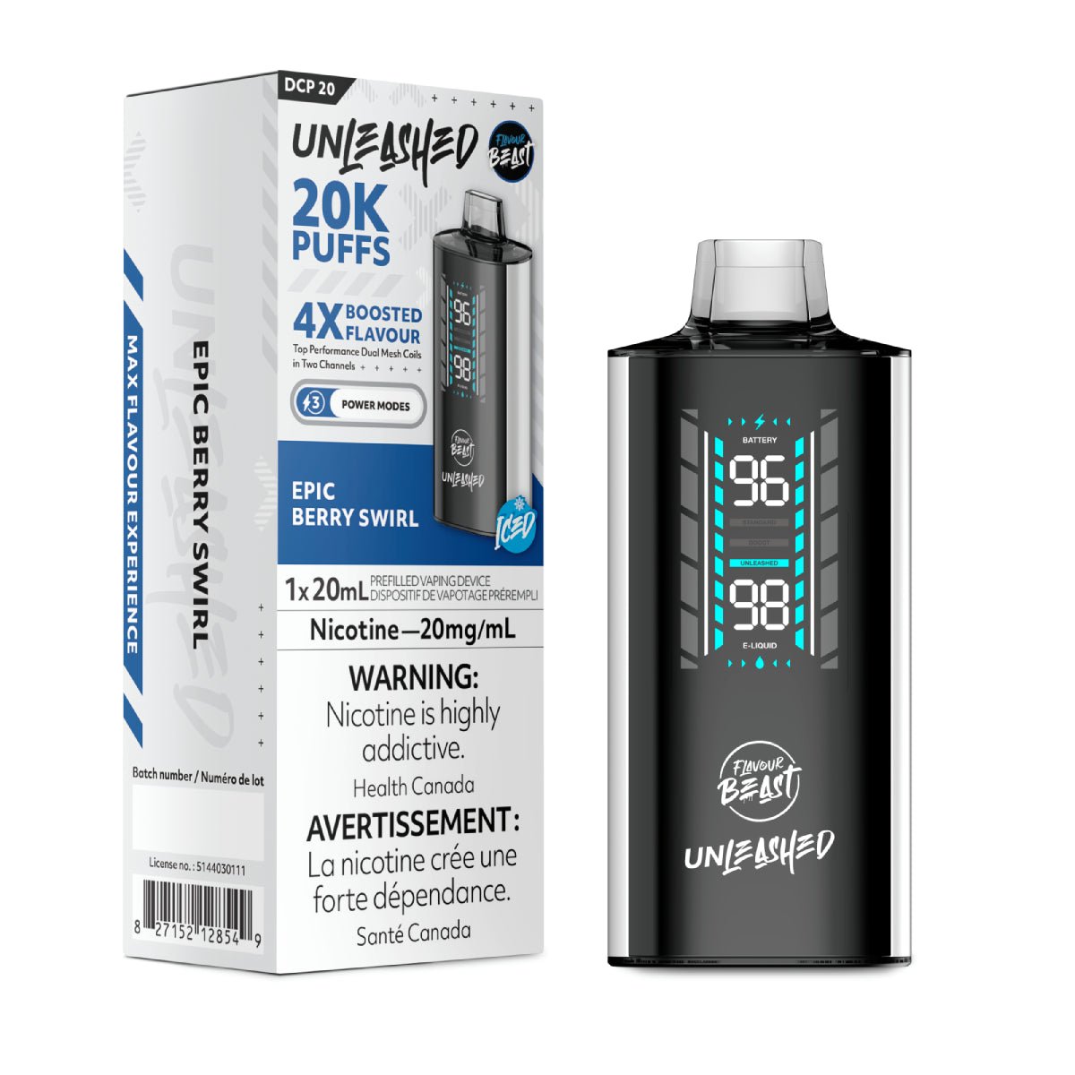 Shop Flavour Beast Unleashed DCP 20K Disposable - Epic Berry Swirl (ON) - at Vapeshop Mania