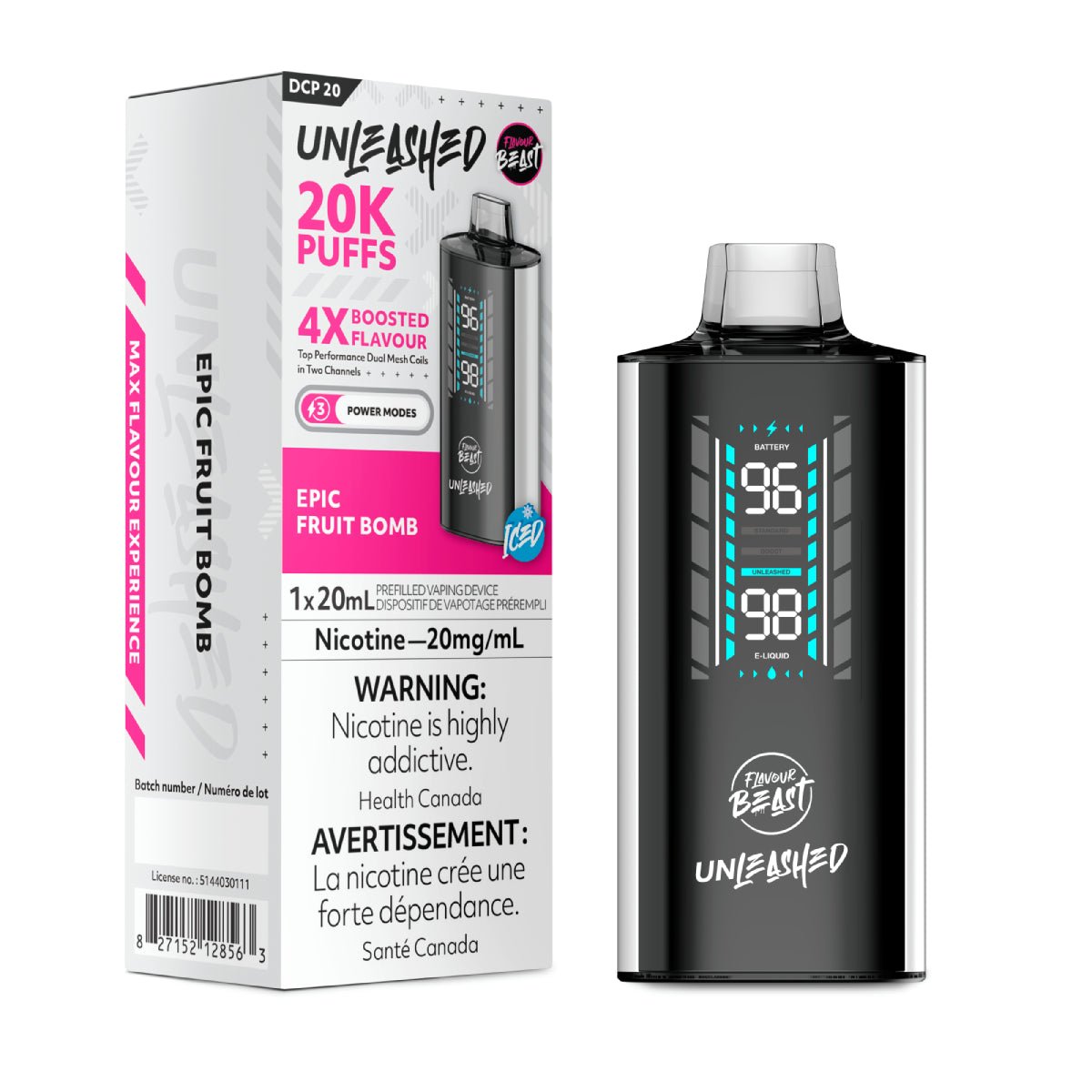 Shop Flavour Beast Unleashed DCP 20K Disposable - Epic Fruit Bomb (ON) - at Vapeshop Mania