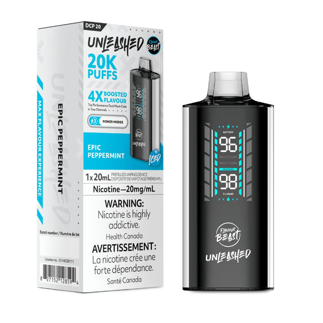 Shop Flavour Beast Unleashed DCP 20K Disposable - Epic Peppermint (ON) - at Vapeshop Mania