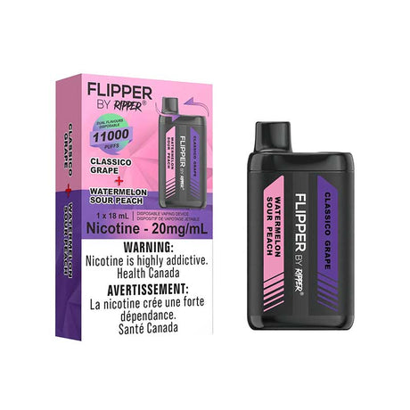 Shop Flipper by Ripper 11000 - Classico Grape & Watermelon Sour Peach - at Vapeshop Mania