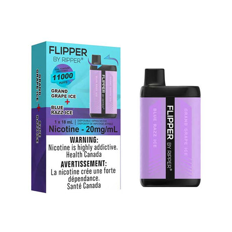 Shop Flipper by Ripper 11000 - Grand Grape Ice & Blue Razz Ice - at Vapeshop Mania