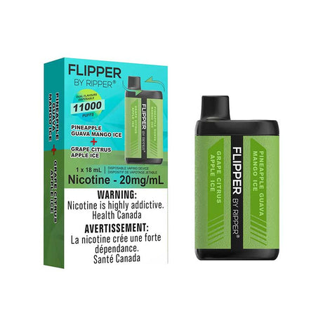 Shop Flipper by Ripper 11000 - Pineapple Guava Mango Ice & Grape Citrus Apple Ice - at Vapeshop Mania