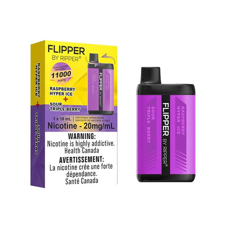 Shop Flipper by Ripper 11000 - Raspberry Hyper Ice & Sour Triple Berry - at Vapeshop Mania