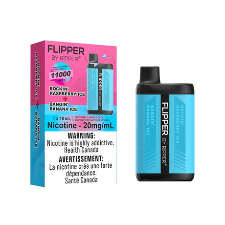 Shop Flipper by Ripper 11000 - Rockin’ Raspberry Ice & Bangin’ Banana Ice - at Vapeshop Mania