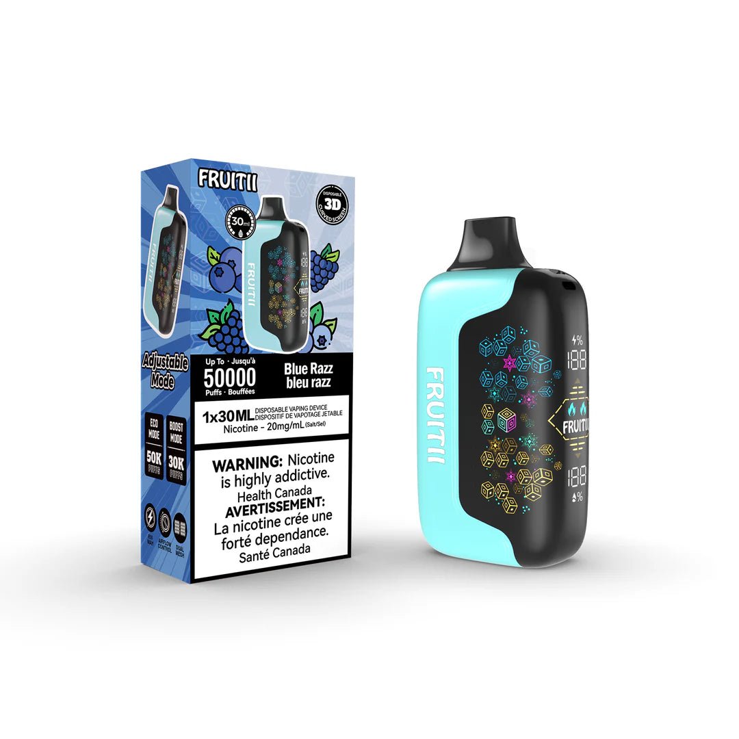 Shop Fruitii 50K Disposable Vape - Blue Razz - at Vapeshop Mania