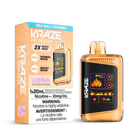 Shop Kraze HD Mega 20K Disposable - Sea Salt Crumbs - at Vapeshop Mania