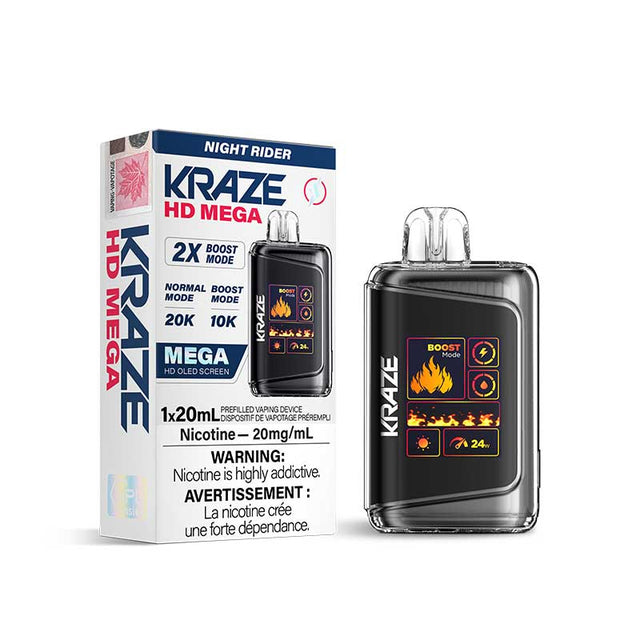 Shop Kraze HD Mega Disposable - Night Rider - at Vapeshop Mania