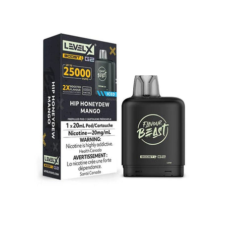 Shop Level X Boost Pod 20mL - Flavour Beast - Hip Honeydew Mango - at Vapeshop Mania