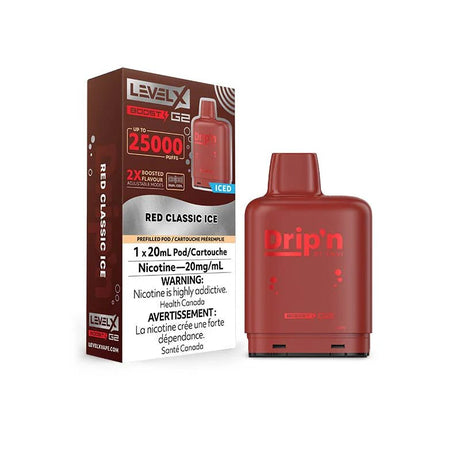 Shop Level X Drip'n Boost G2 Pod - Red Classic - at Vapeshop Mania