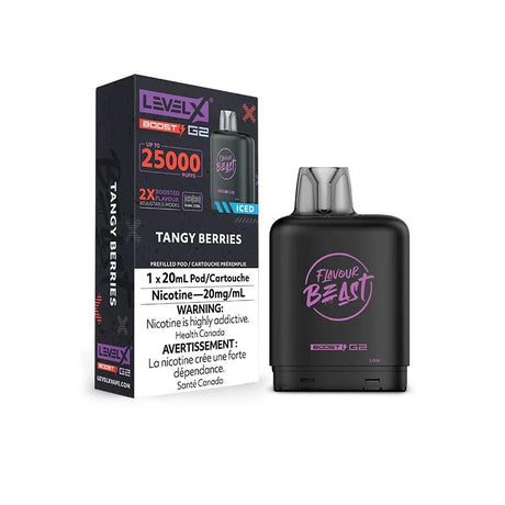 Shop Level X Flavour Beast Boost 25K Pod 20ml - Tangy Berries Iced - at Vapeshop Mania