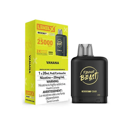 Shop Level X Flavour Beast Boost 25K Pod 20ml - Vanana - at Vapeshop Mania