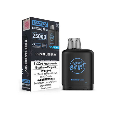 Shop Level X Flavour Beast Boost G2 Pod - Boss Blueberry - at Vapeshop Mania