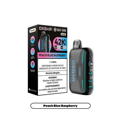 Shop OXBAR G42K Disposable - Peach Blue Raspberry - at Vapeshop Mania