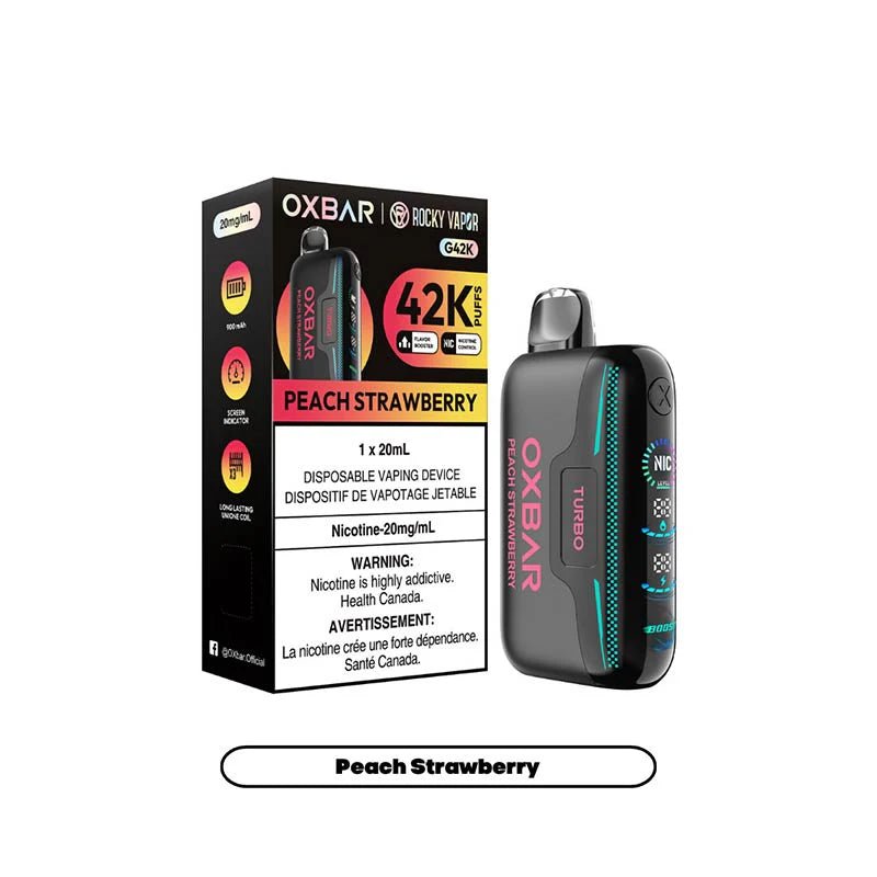 Shop OXBAR G42K Disposable - Peach Strawberry - at Vapeshop Mania