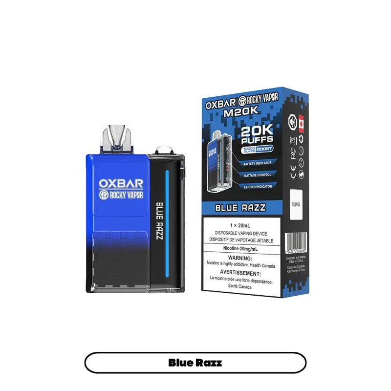 Shop OXBAR M20K Disposable - Blue Razz - at Vapeshop Mania