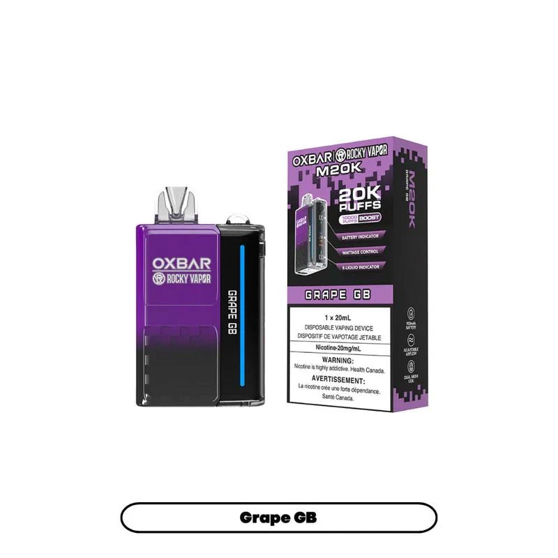 Shop OXBAR M20K Disposable - Grape GB - at Vapeshop Mania