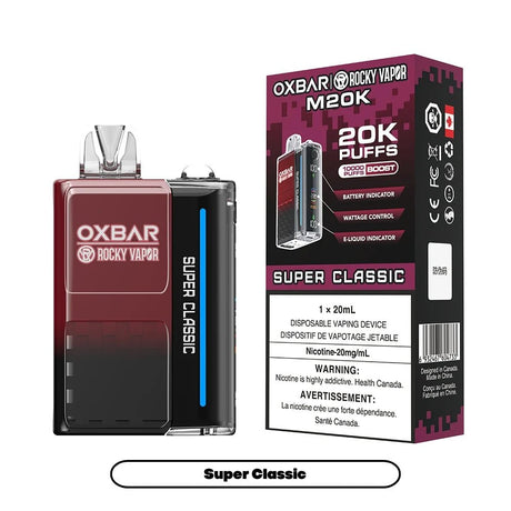 Shop OXBAR M20K Disposable - Super Classic - at Vapeshop Mania