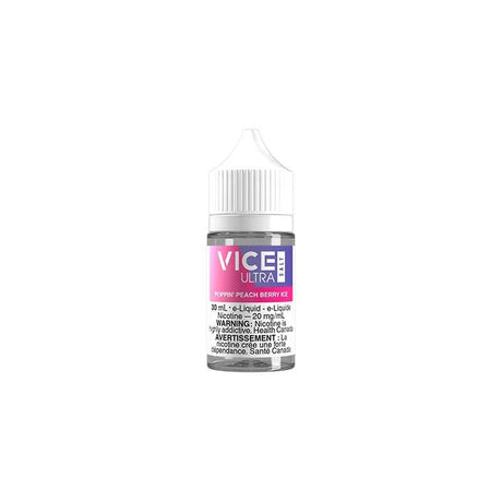 Shop Poppin' Peach Berry Ice By Vice Ultra Salt - at Vapeshop Mania