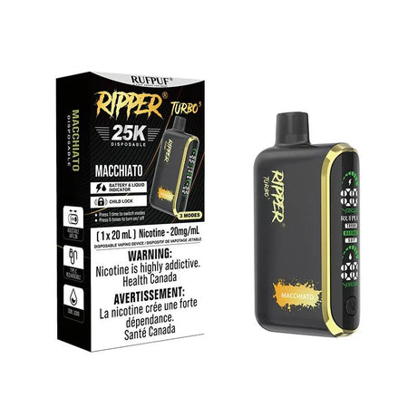 Shop Ripper Turbo 3 25K Disposable - Macchiato - at Vapeshop Mania