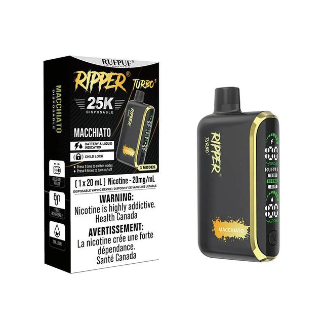 Shop Ripper Turbo 3 25K Disposable - Macchiato - at Vapeshop Mania