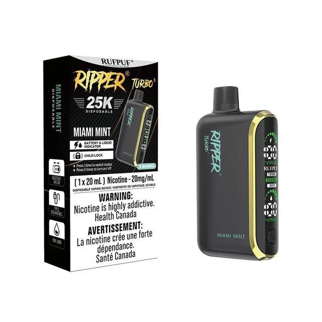 Shop Ripper Turbo 3 25K Disposable - Miami Mint - at Vapeshop Mania