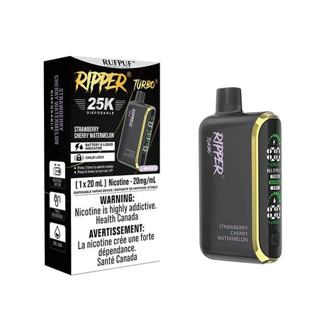 Shop Ripper Turbo 3 25K Disposable - Strawberry Cherry Watermelon - at Vapeshop Mania