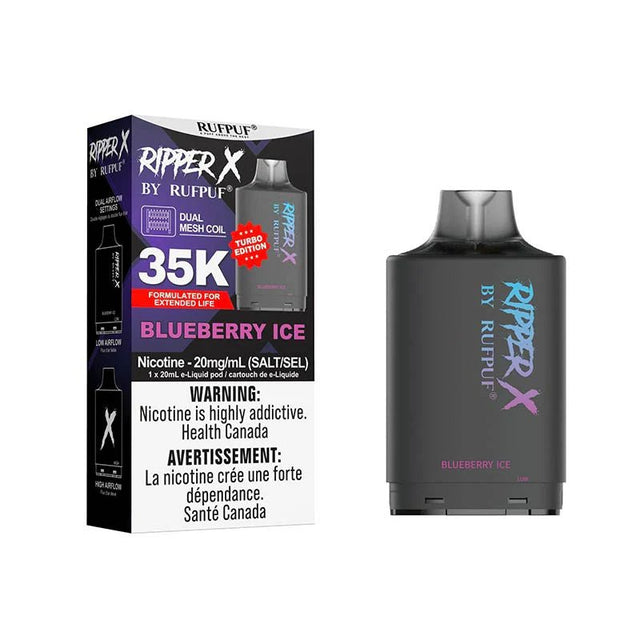 Shop Ripper X Pod by Rufpuf 35K - Blueberry Ice - at Vapeshop Mania