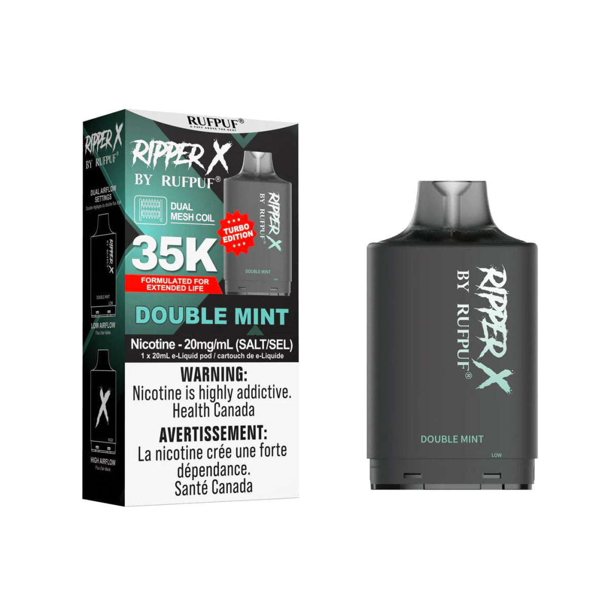 Shop Ripper X Pod by Rufpuf 35K - Double Mint - at Vapeshop Mania