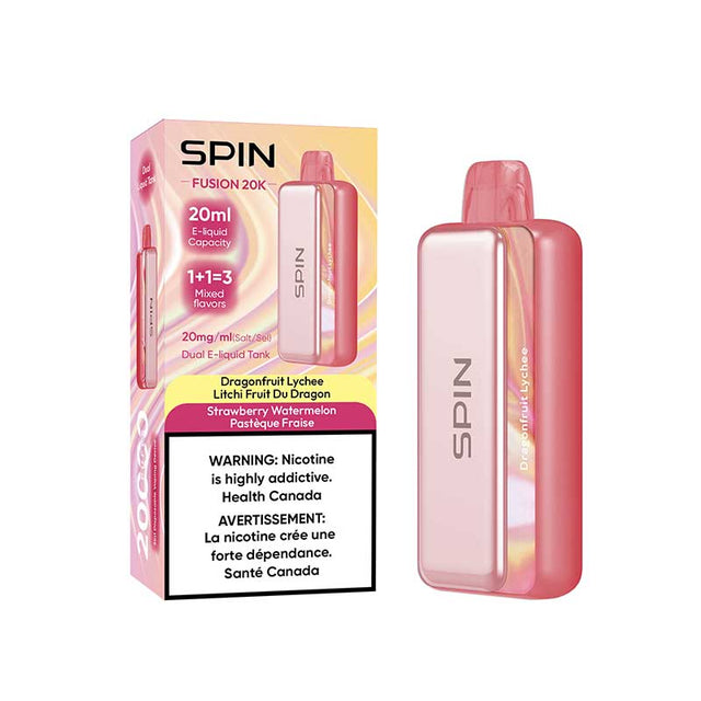 Shop Spin Fusion 20K Disposable - Dragonfruit Lychee and Strawberry Watermelon - at Vapeshop Mania